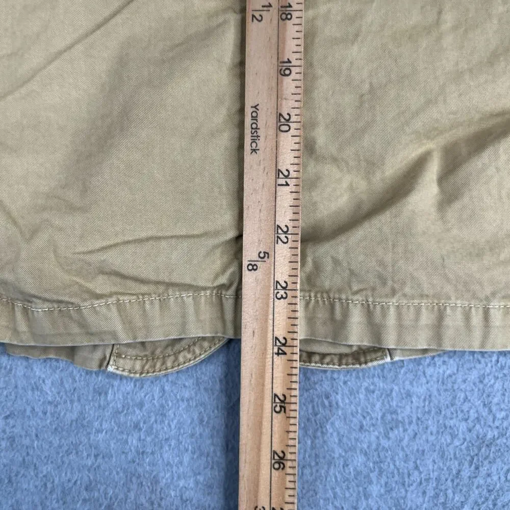 Gap Kids 3 Button Coat Youth XL Beige Canvas Pockets Casual Classic